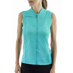 Castelli Anima 3 Sleeveless Cycling Jersey Celeste Blue Full Zip Size Medium
